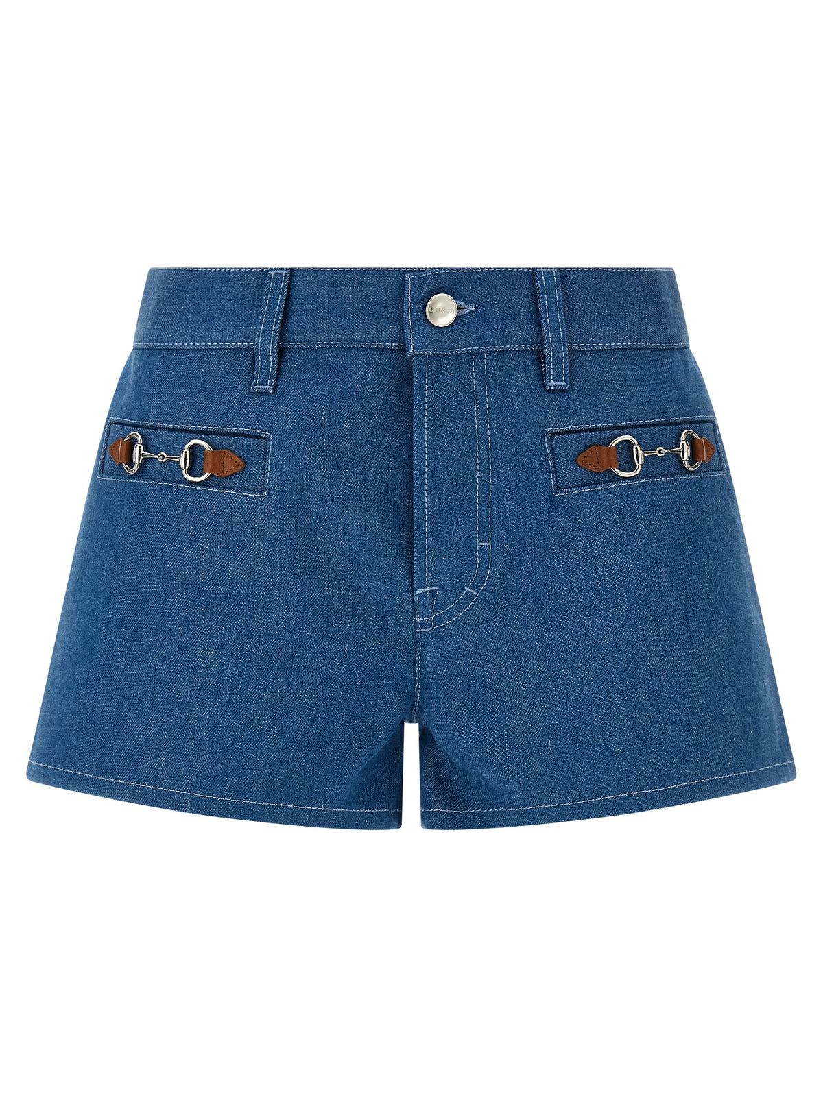 Gucci Blue Cotton Bermuda Women's Shorts