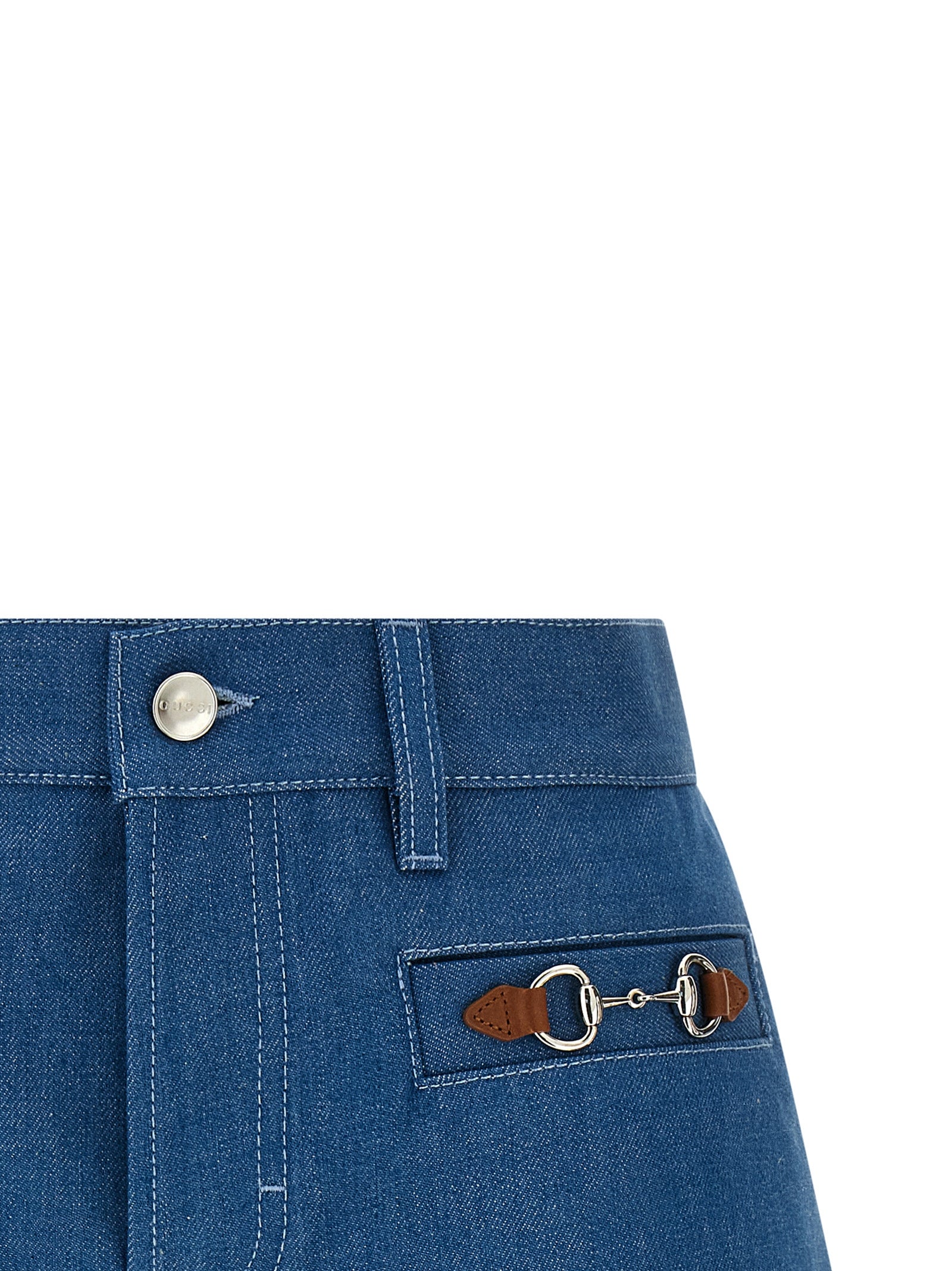 Gucci Blue Cotton Bermuda Women's Shorts