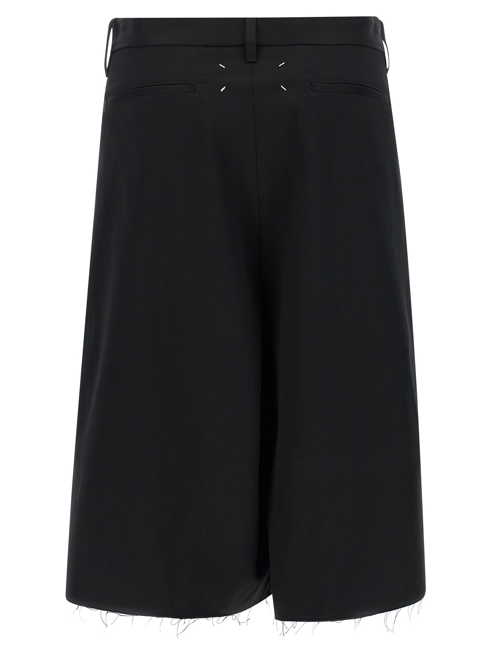 Maison Margiela Black Cotton Bermuda Women's Shorts