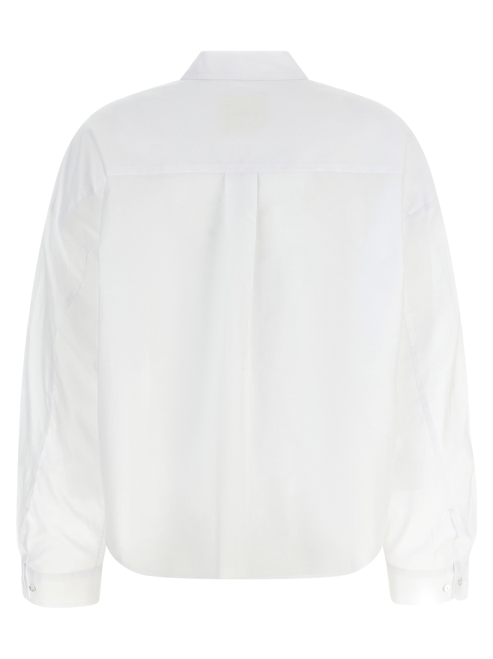 XACUS White Cotton Women's Blouse