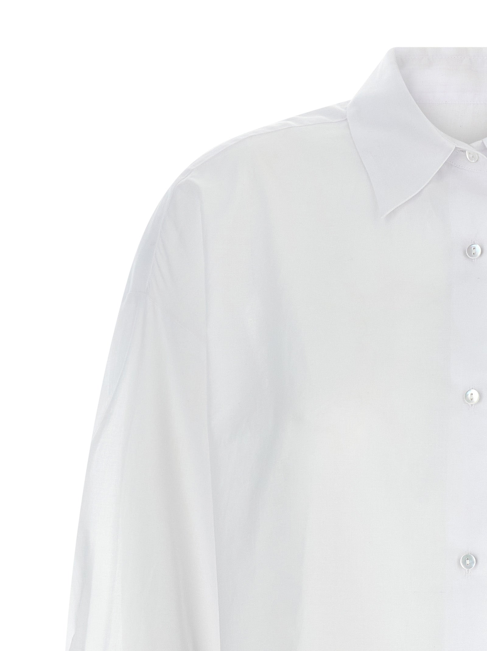 XACUS White Cotton Women's Blouse