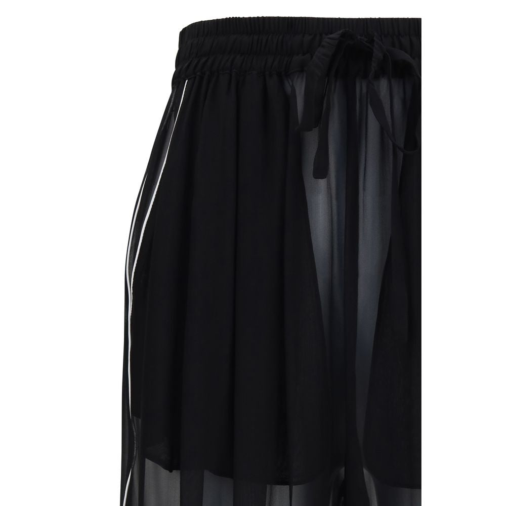 Dolce & Gabbana Black Silk Casual Women's Pants
