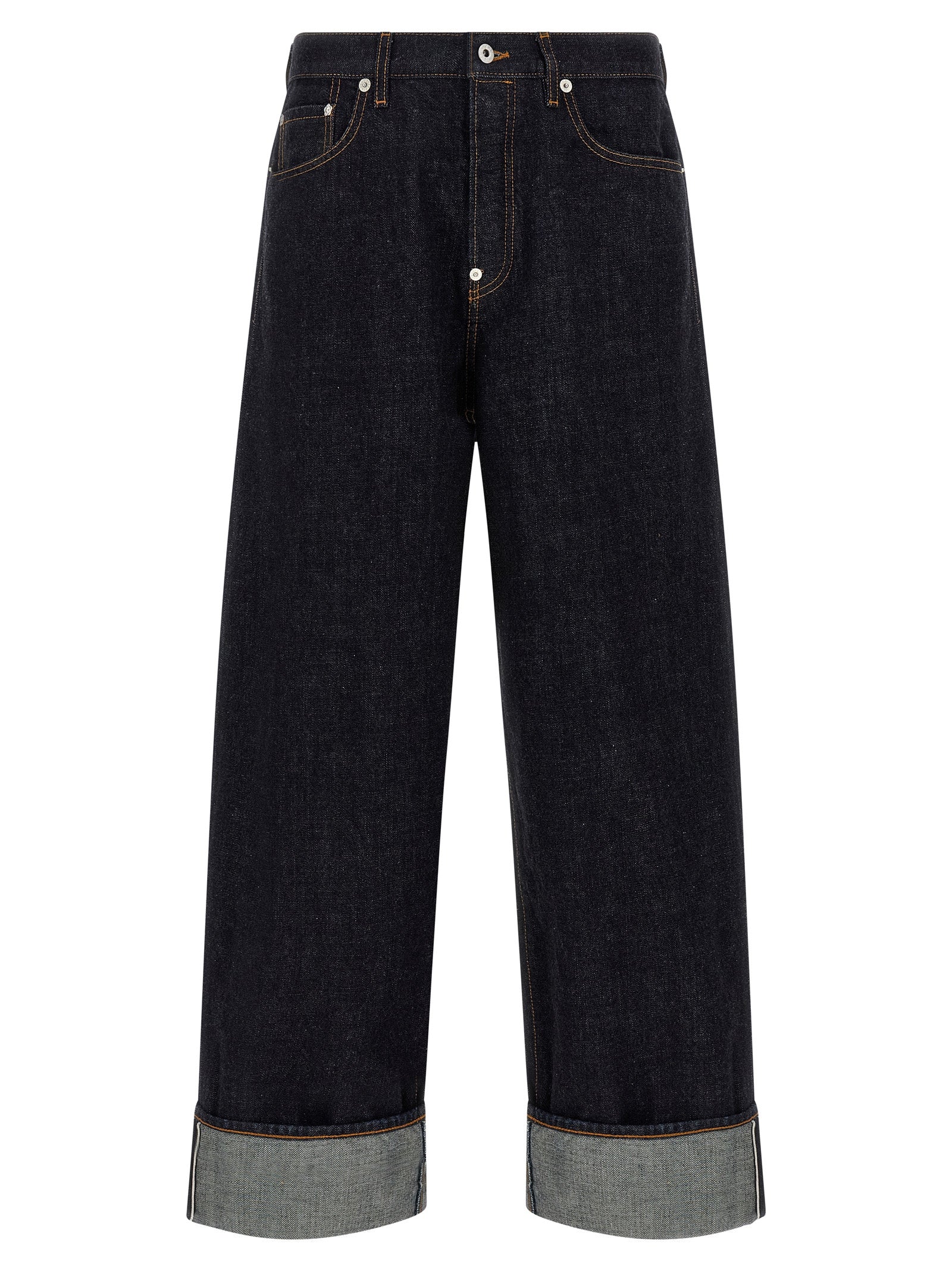 Kenzo Blue Cotton Straight-Leg Men's Jeans