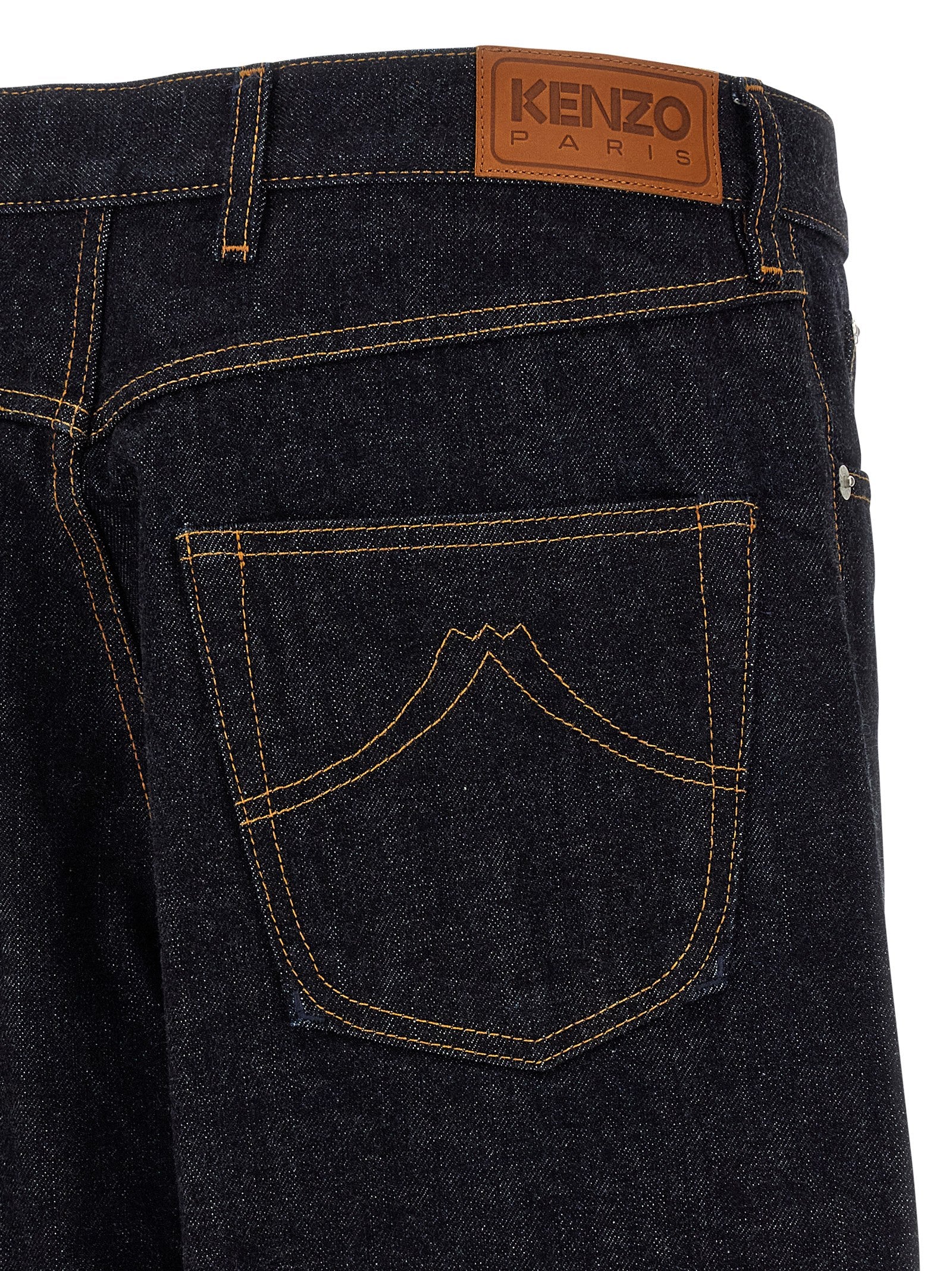 Kenzo Blue Cotton Straight-Leg Men's Jeans