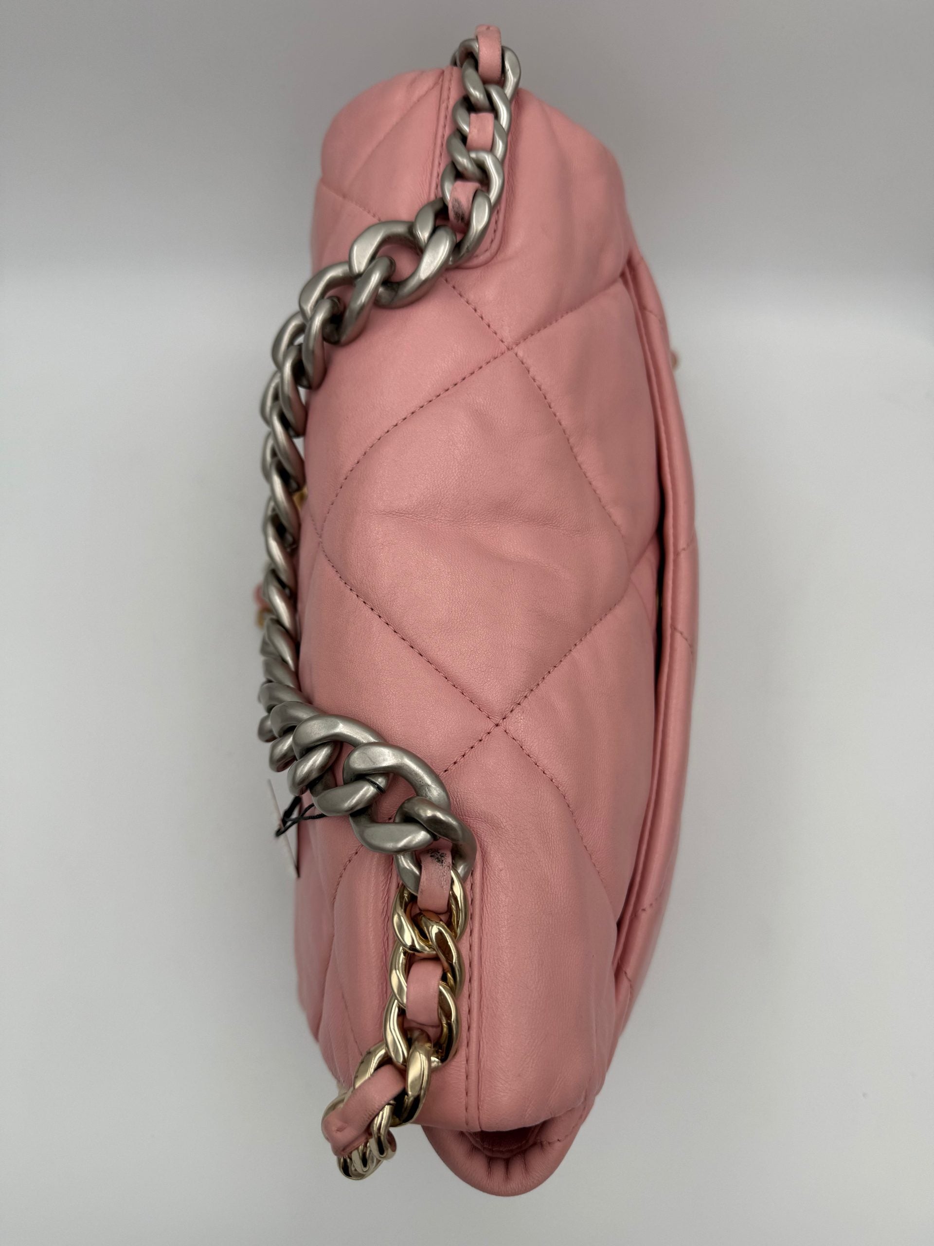 Chanel CHANEL 19 Medium Pink Women's Handbag (Pre-Owned)