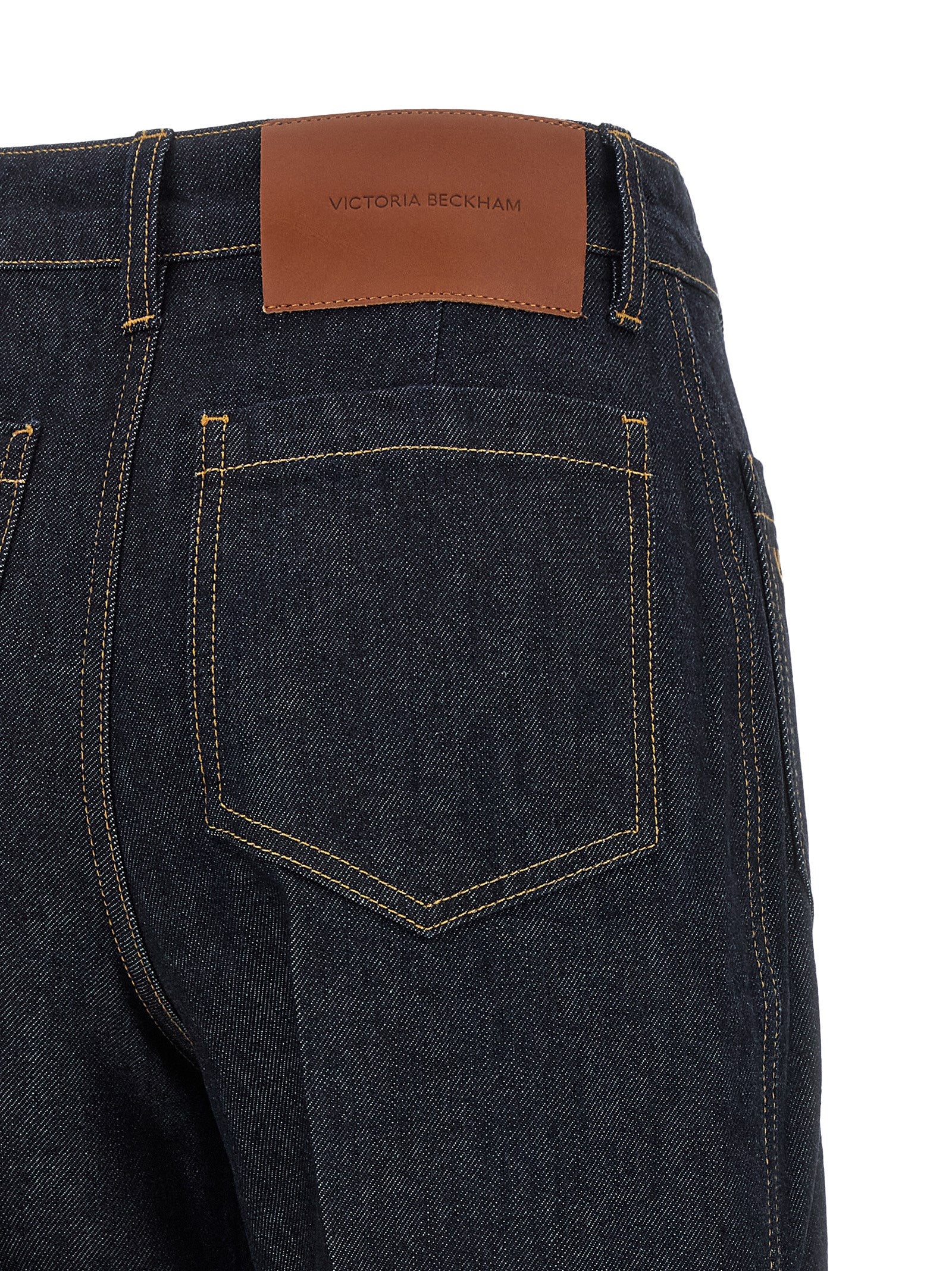 Victoria Beckham Blue Cotton Flared Women's Jeans