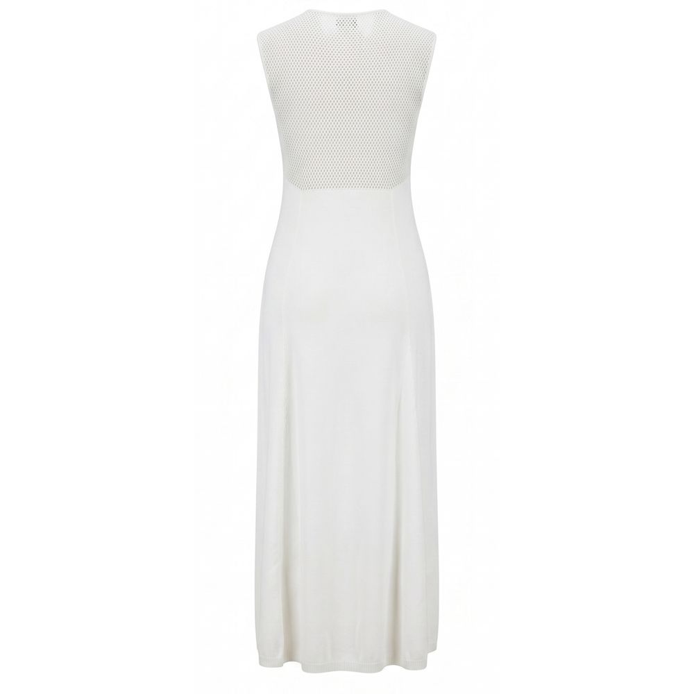 Malo White Silk Women Women's Dress