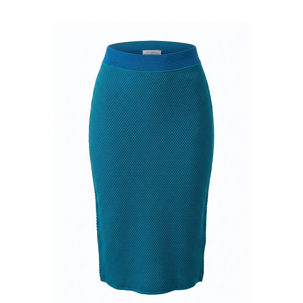 Malo Blue Silk Women Women's Skirt