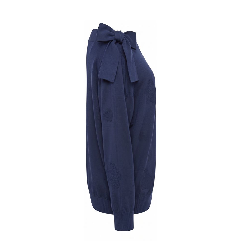 Malo Blue Cotton Women Women's Sweater