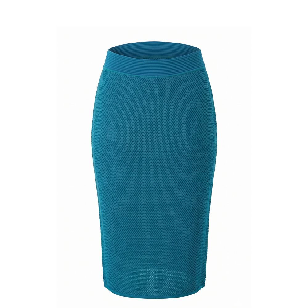 Malo Blue Silk Women Women's Skirt