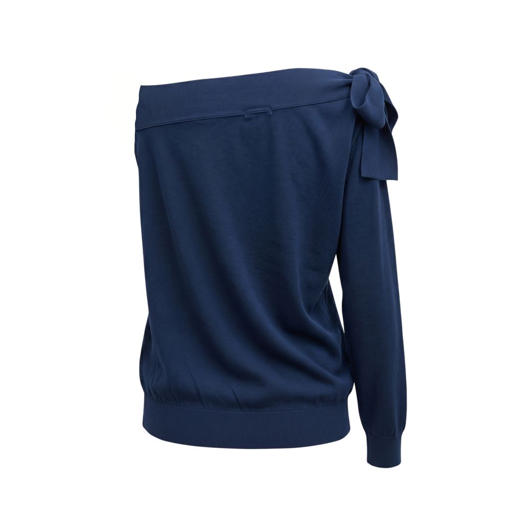 Malo Blue Cotton Women Women's Sweater