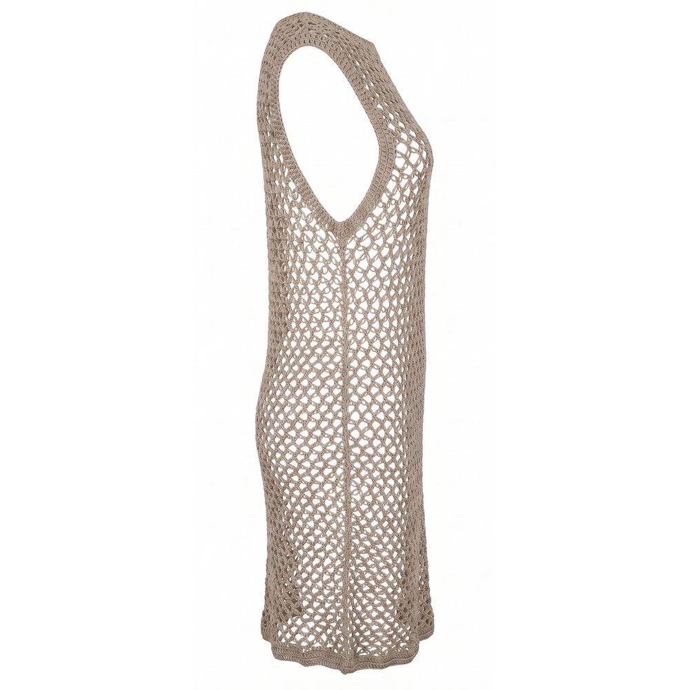 Malo Beige Cotton Women Women's Dress