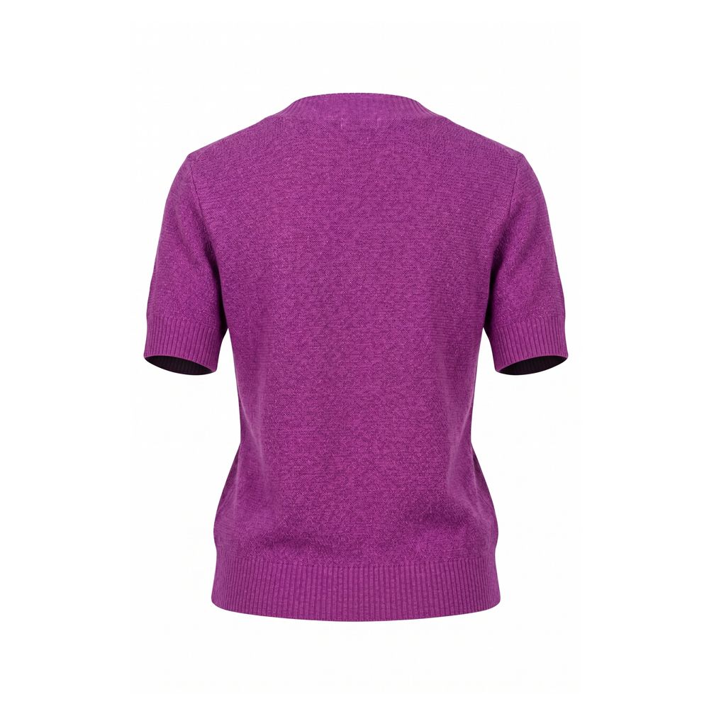 Malo Purple Silk Blend Women Women's Sweater
