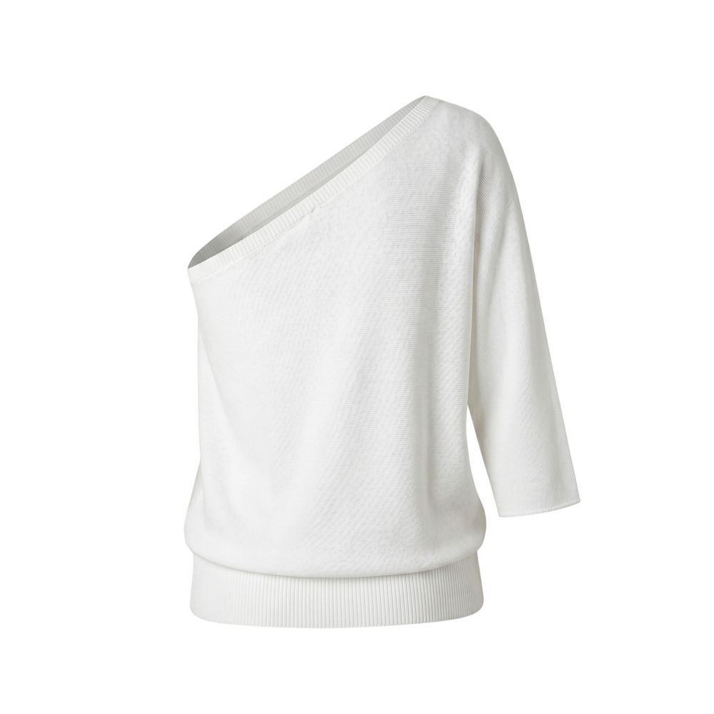 Malo White Cotton Women Women's Sweater