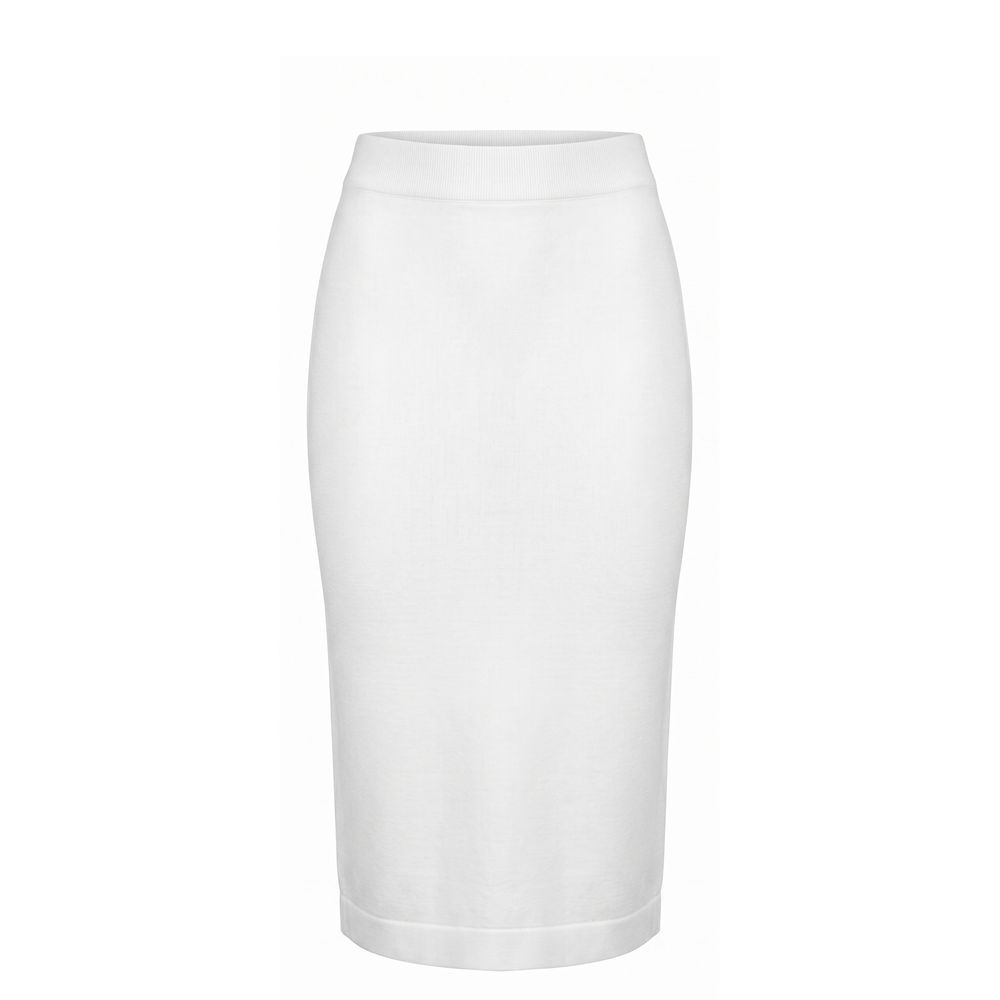 Malo White Cotton Women Women's Skirt