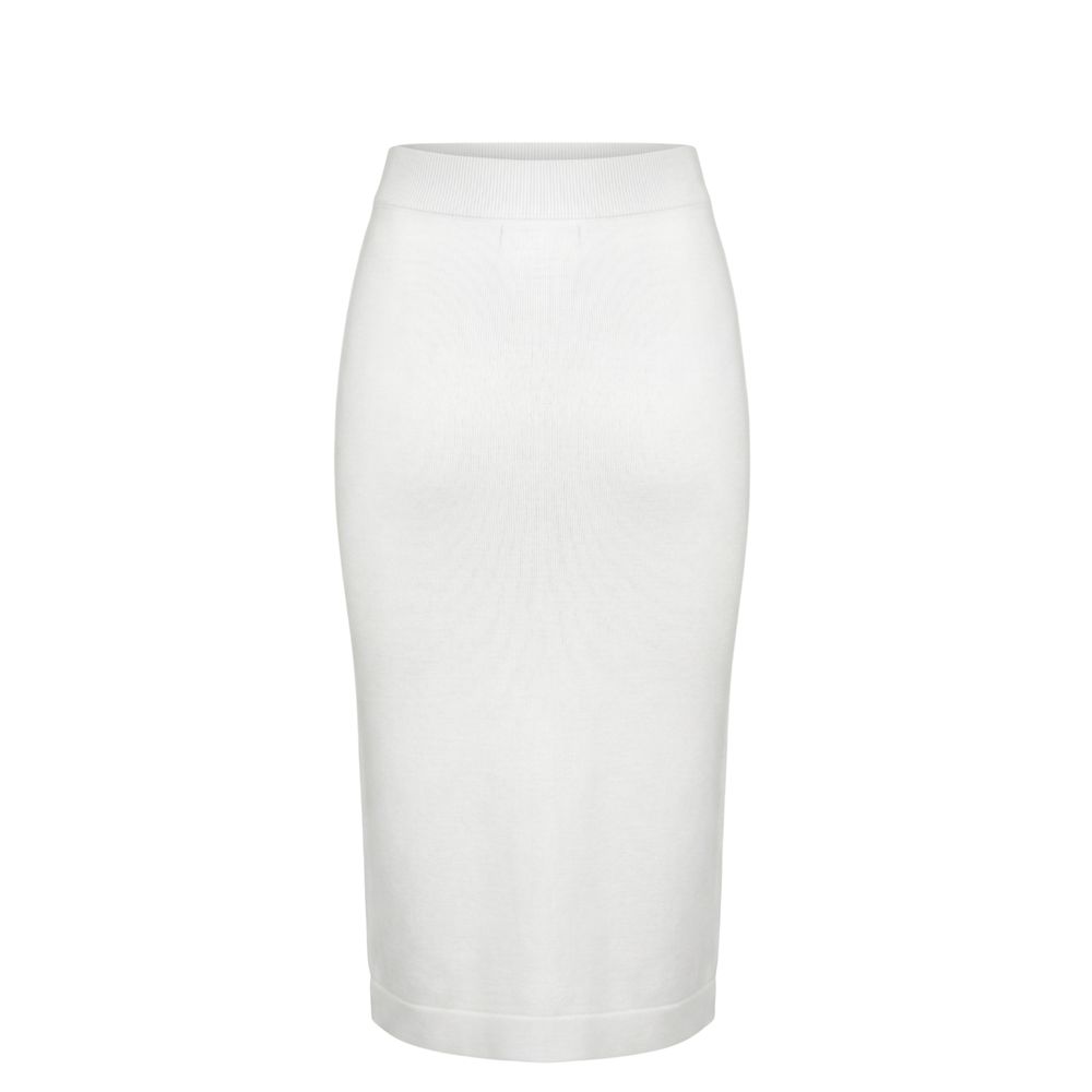 Malo White Cotton Women Women's Skirt