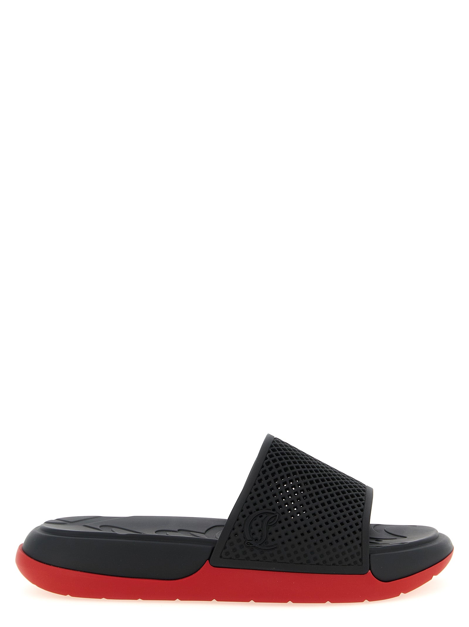 Christian Louboutin Black Polyethylene Men's Slides