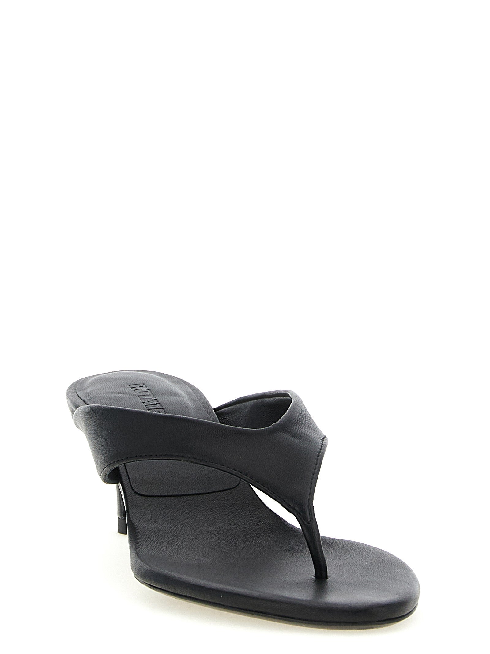 ROTATE BIRGER CHRISTENSEN Black Calfskin Flip-Flop Women's Sandals