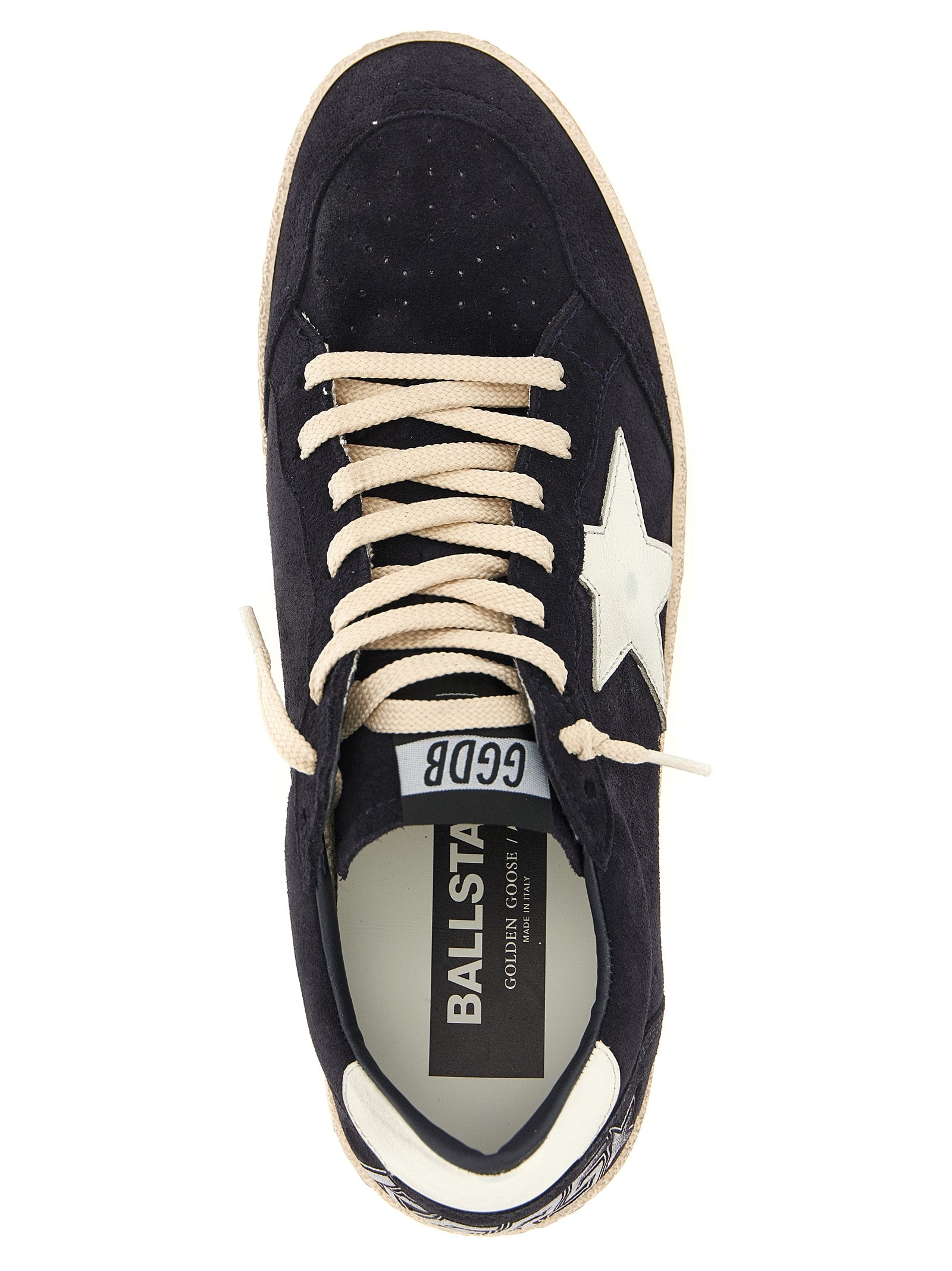 Golden Goose Blue Cowhide Low Top Men's Sneakers