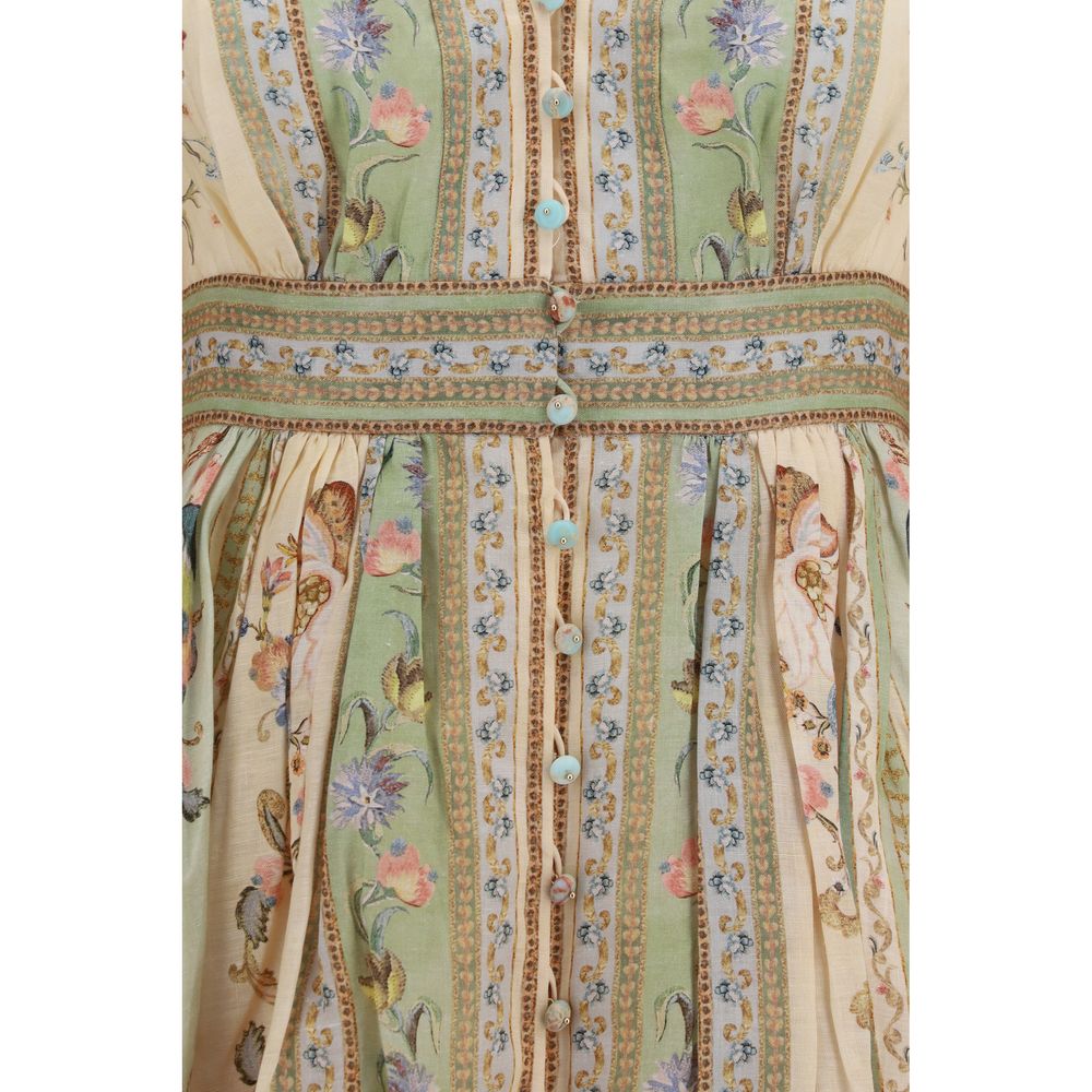 Zimmermann Multicolor Linen Casual Women's Dress