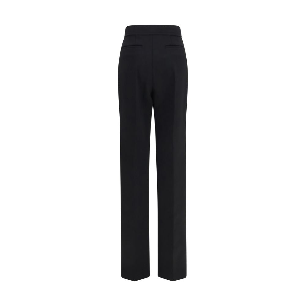 Valentino Garavani Black Wool Oves Aries Flared Women's Pants