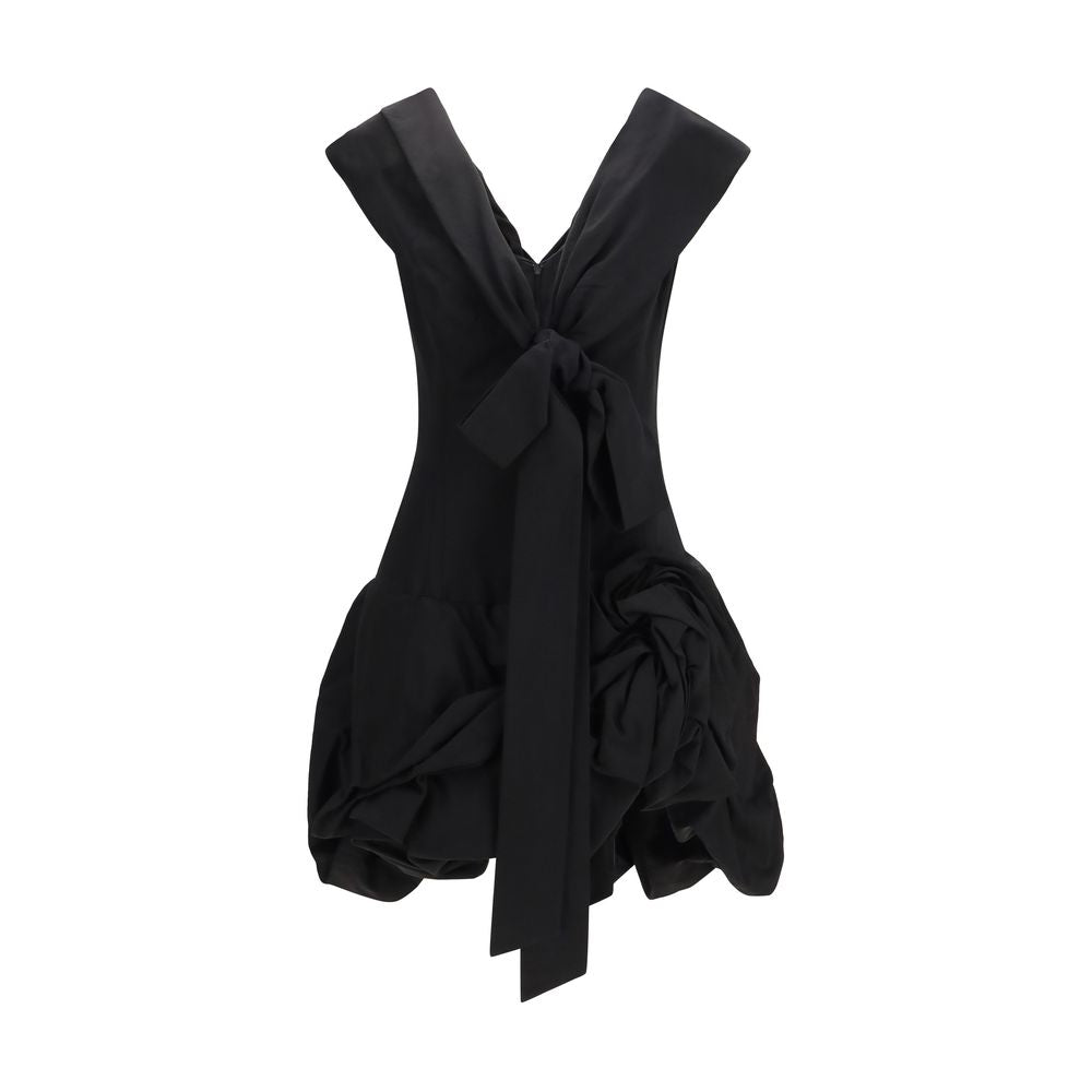 Magda Butrym Black Cotton Cocktail Women's Dress