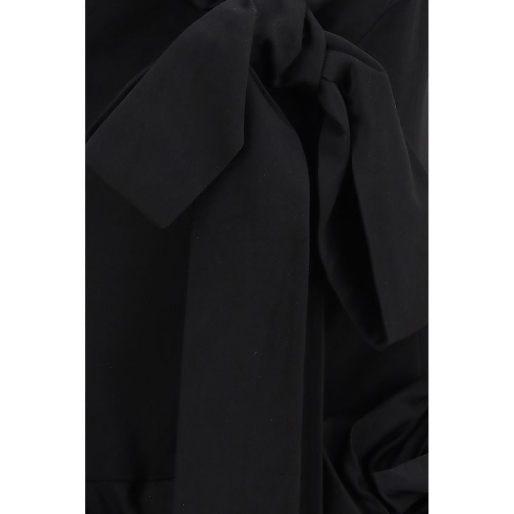 Magda Butrym Black Cotton Cocktail Women's Dress
