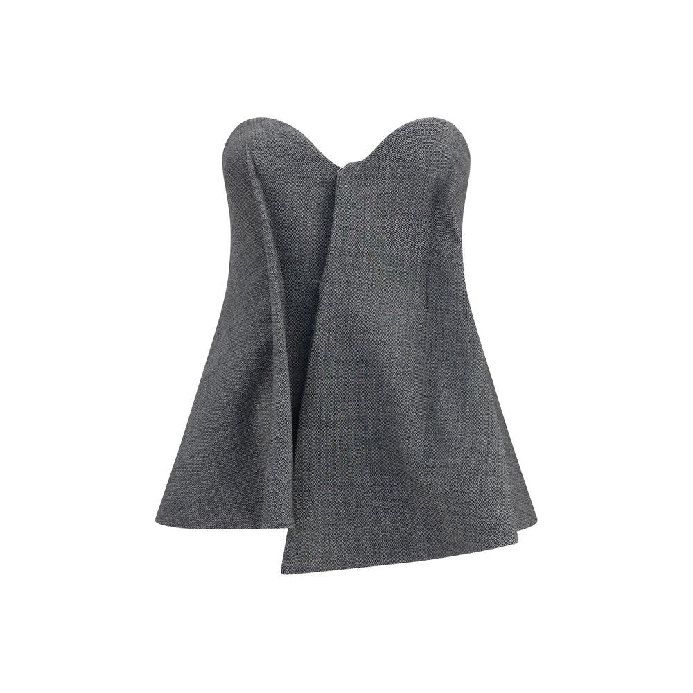 Magda Butrym Gray Wool Oves Aries Women's Corset