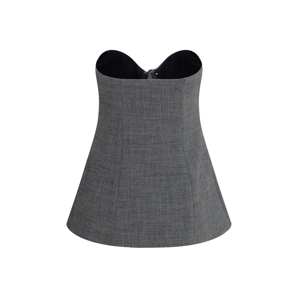 Magda Butrym Gray Wool Oves Aries Women's Corset
