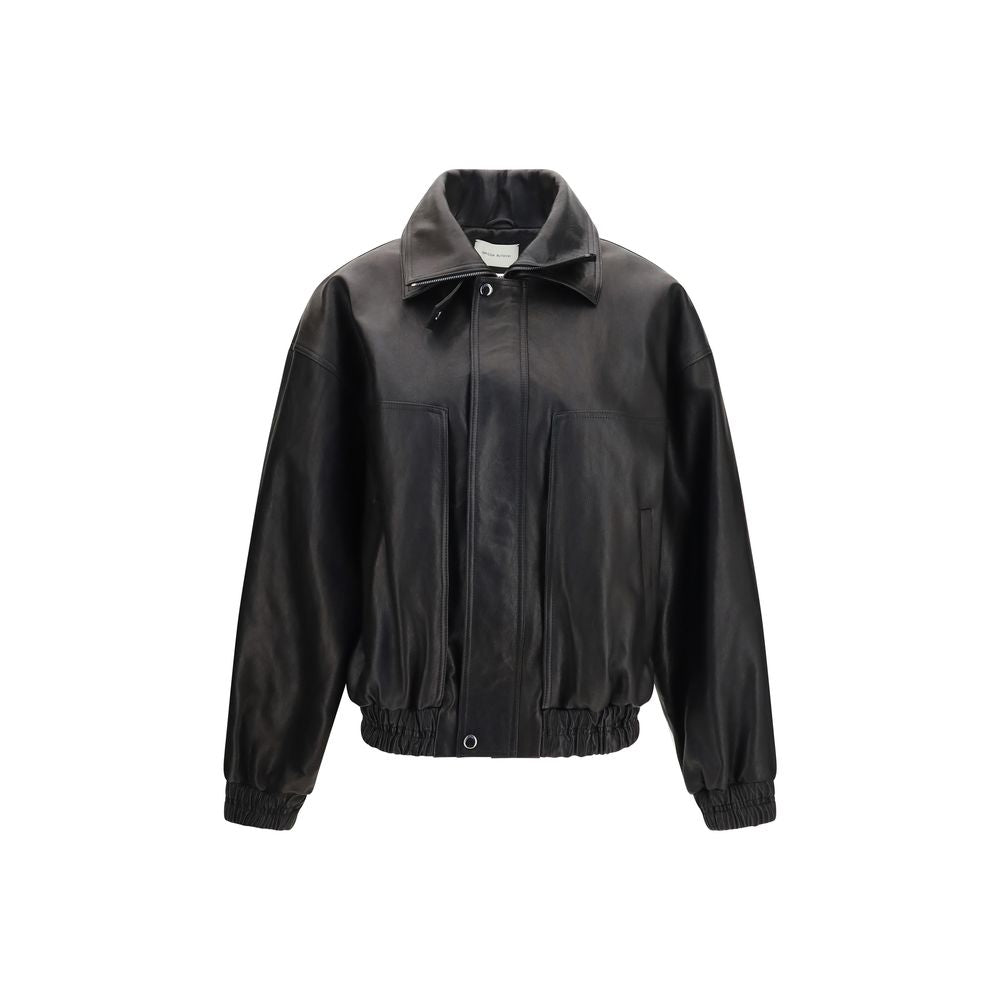 Magda Butrym Black Lambskin Leather Women's Jacket