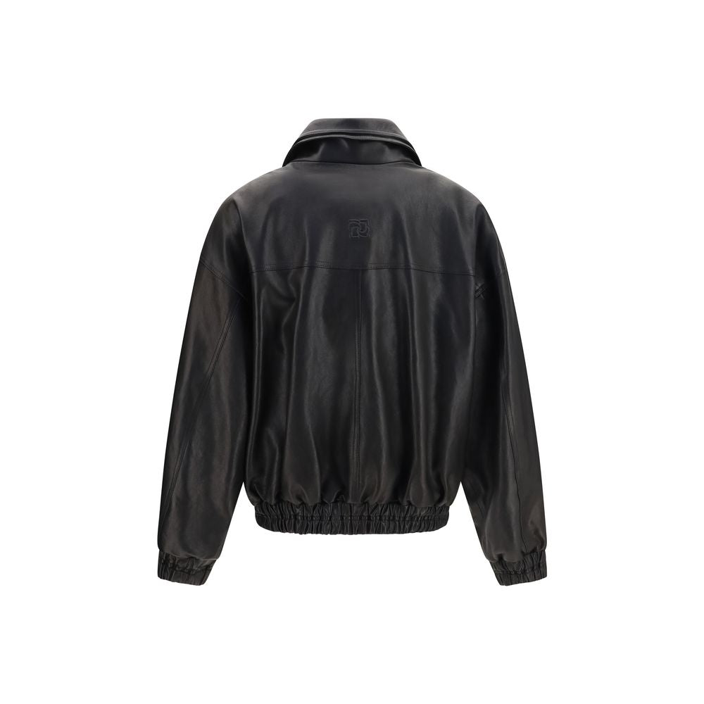 Magda Butrym Black Lambskin Leather Women's Jacket