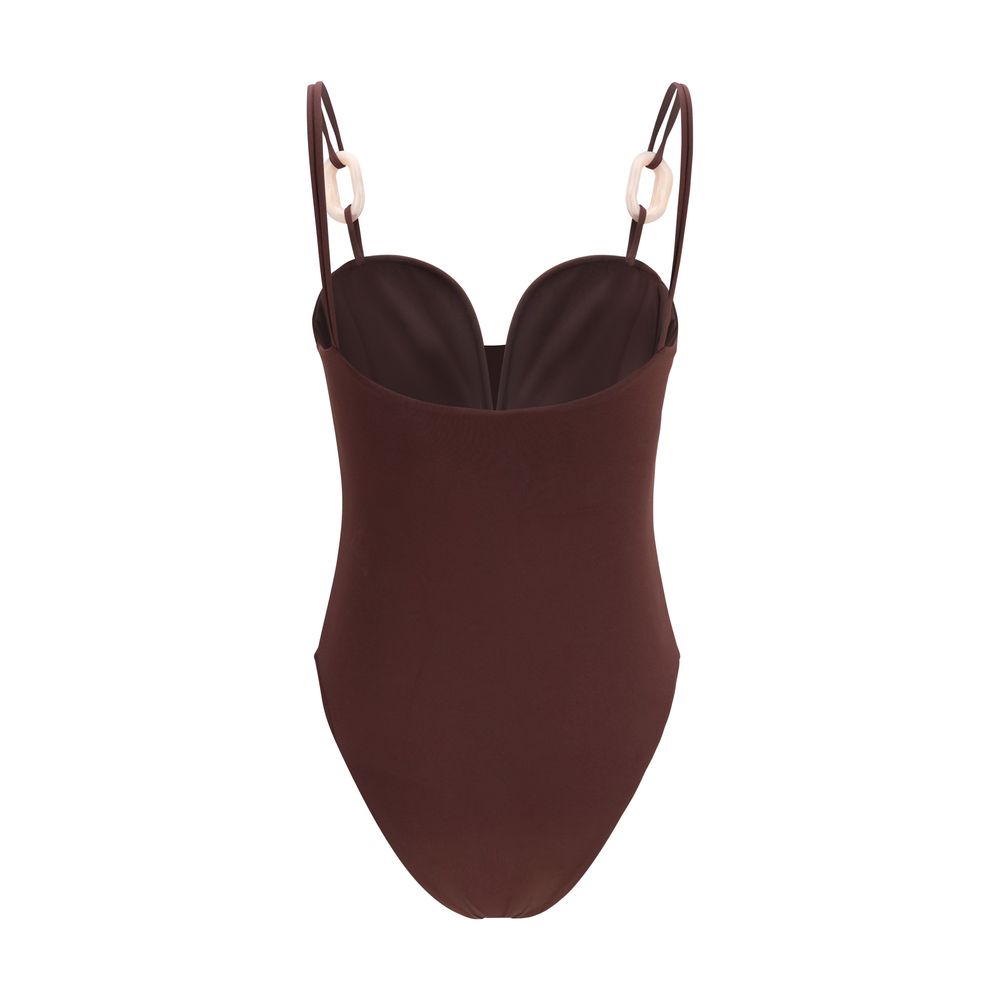 Magda Butrym Bordeaux Nylon One-Piece Women's Swimsuit