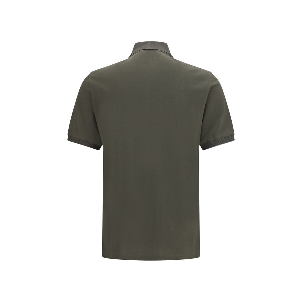 Brunello Cucinelli Bicolor Cotton Polo Men's Shirt