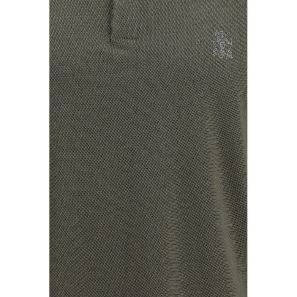 Brunello Cucinelli Bicolor Cotton Polo Men's Shirt