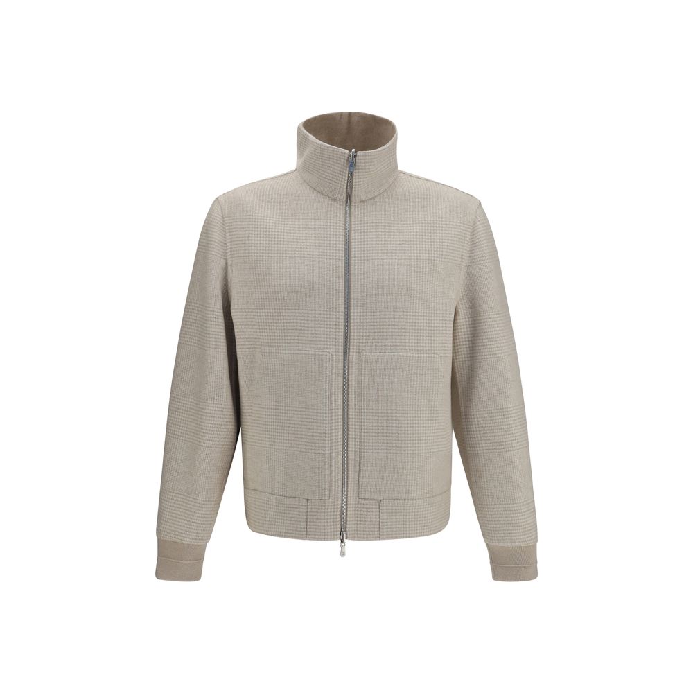 Brunello Cucinelli Beige Cashmere Full-Length Men's Jacket