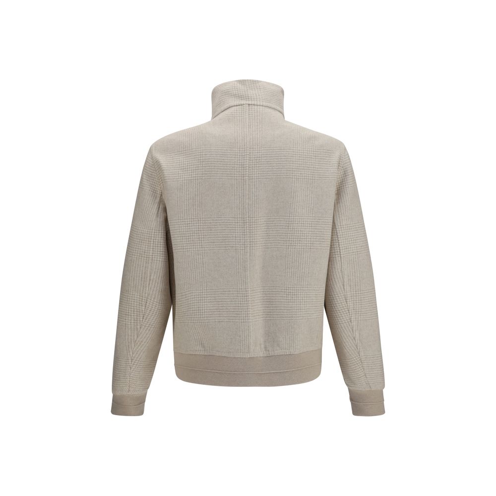 Brunello Cucinelli Beige Cashmere Full-Length Men's Jacket