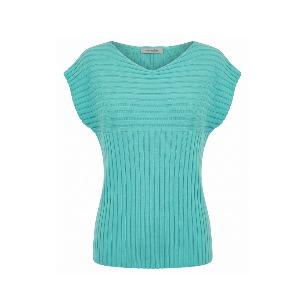 Malo Light Blue Cotton Women Women's Sweater