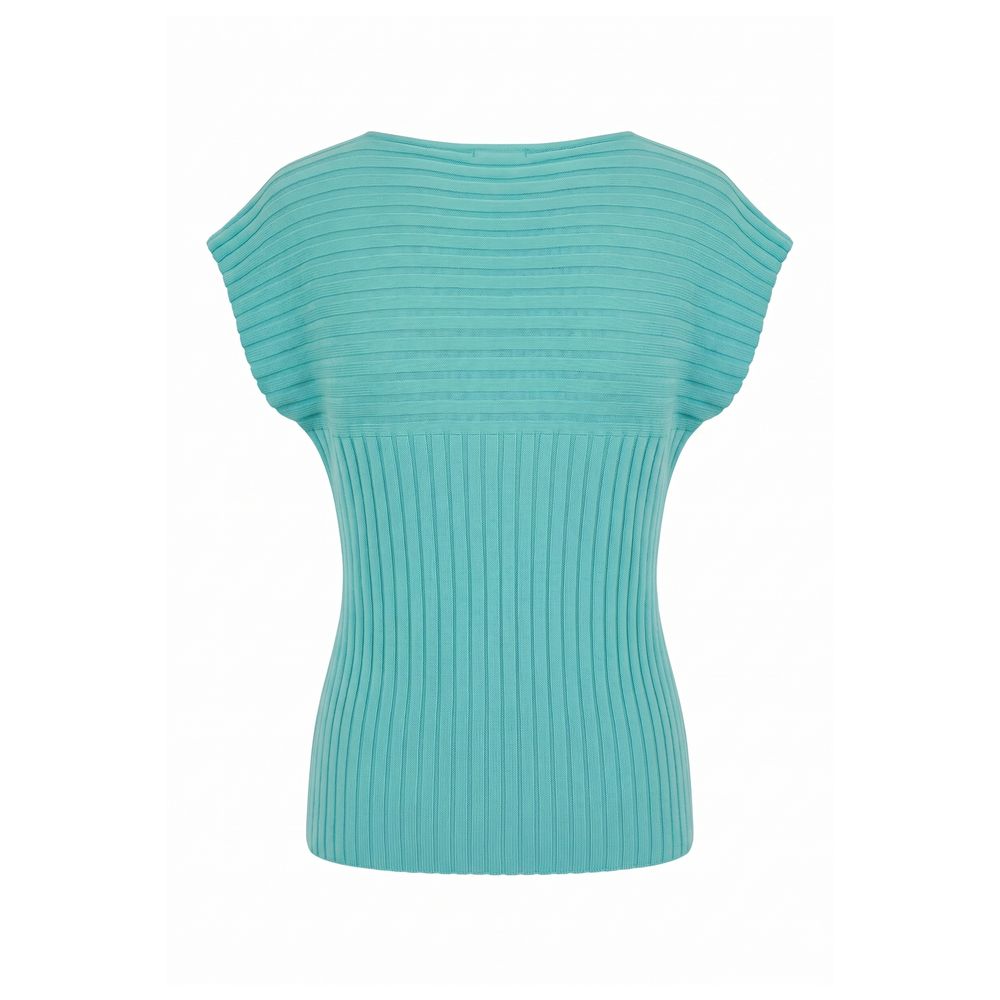 Malo Light Blue Cotton Women Women's Sweater