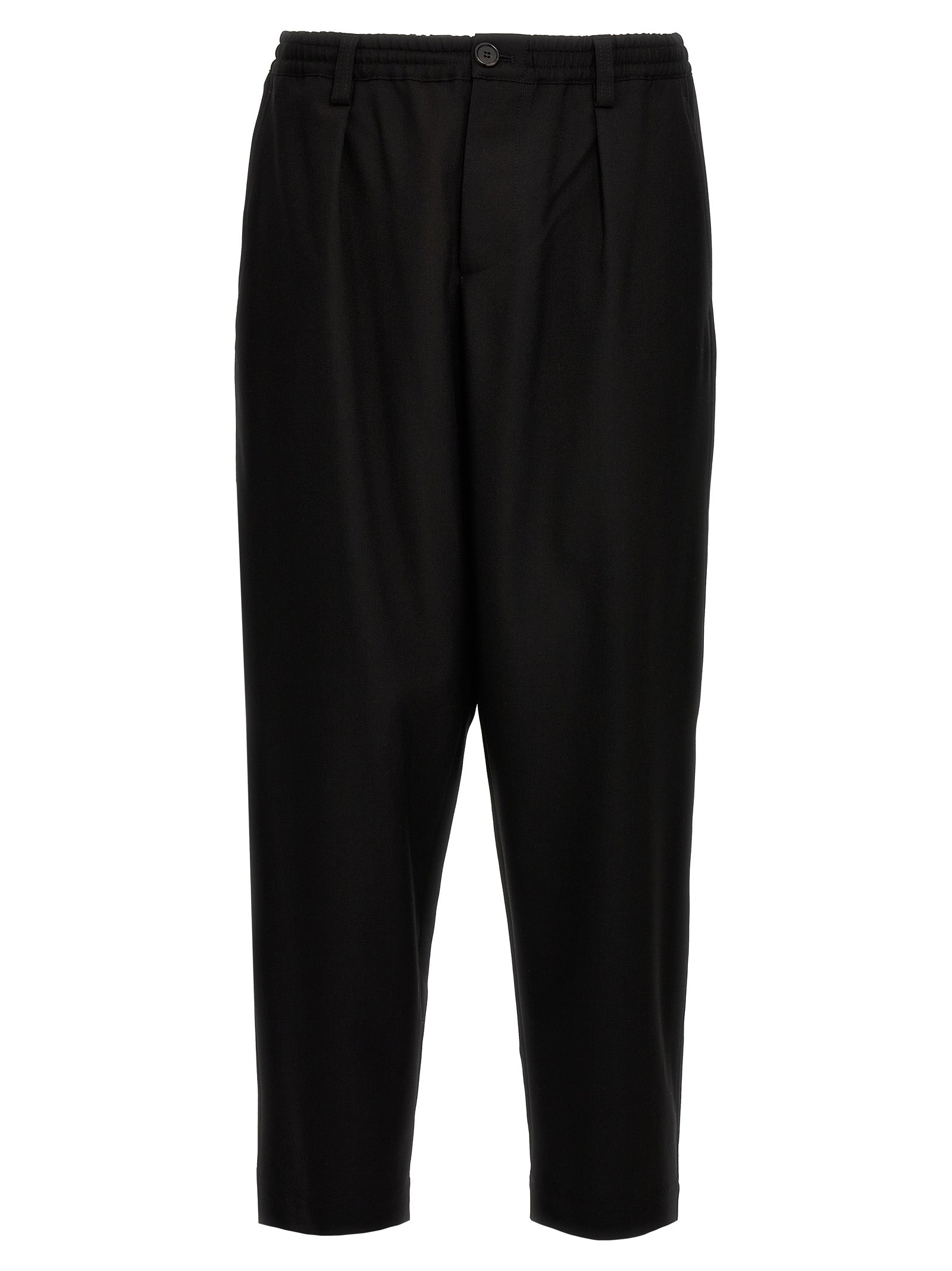 Marni Black Virgin Wool Cropped Men's Pants