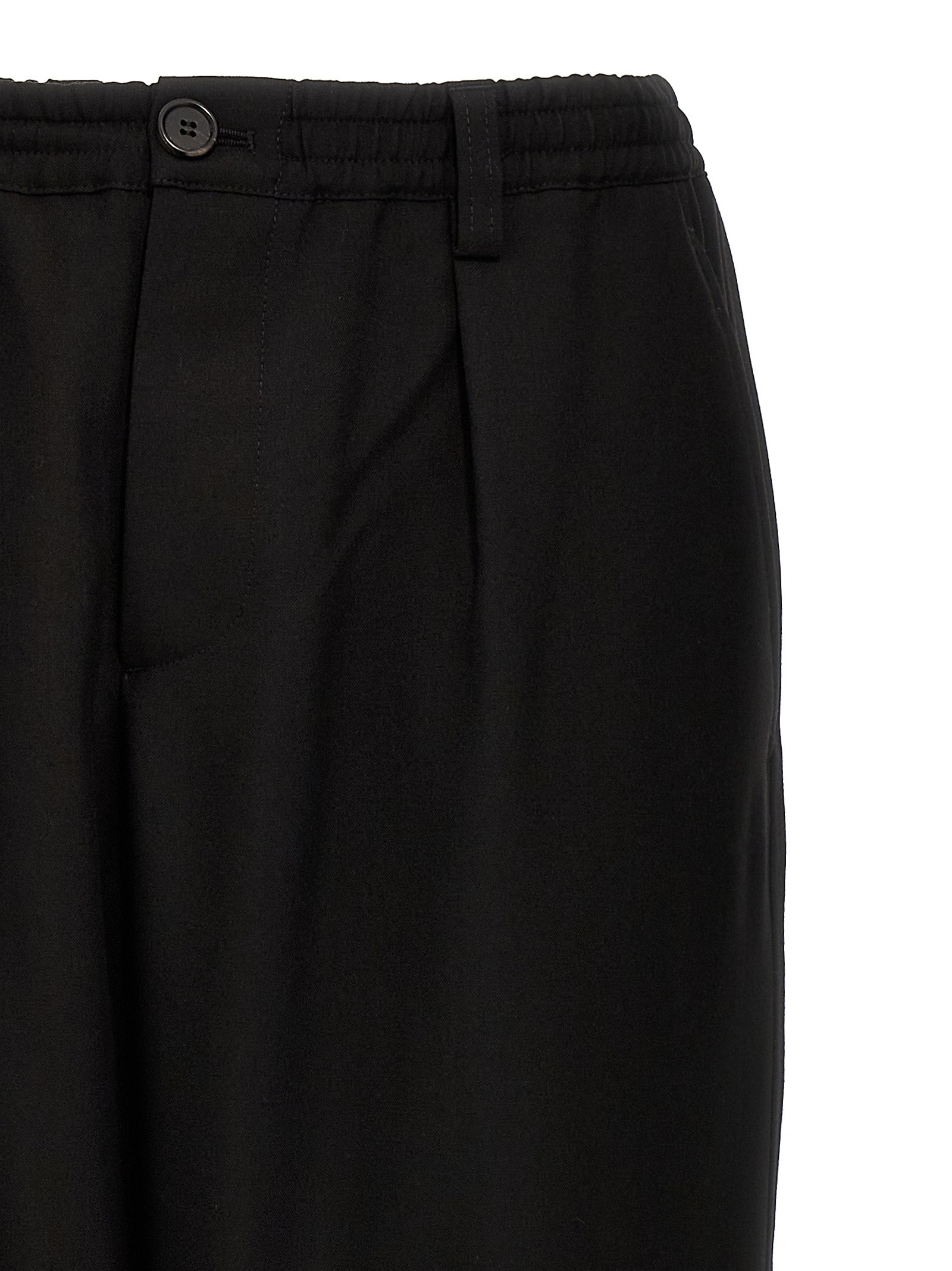 Marni Black Virgin Wool Cropped Men's Pants