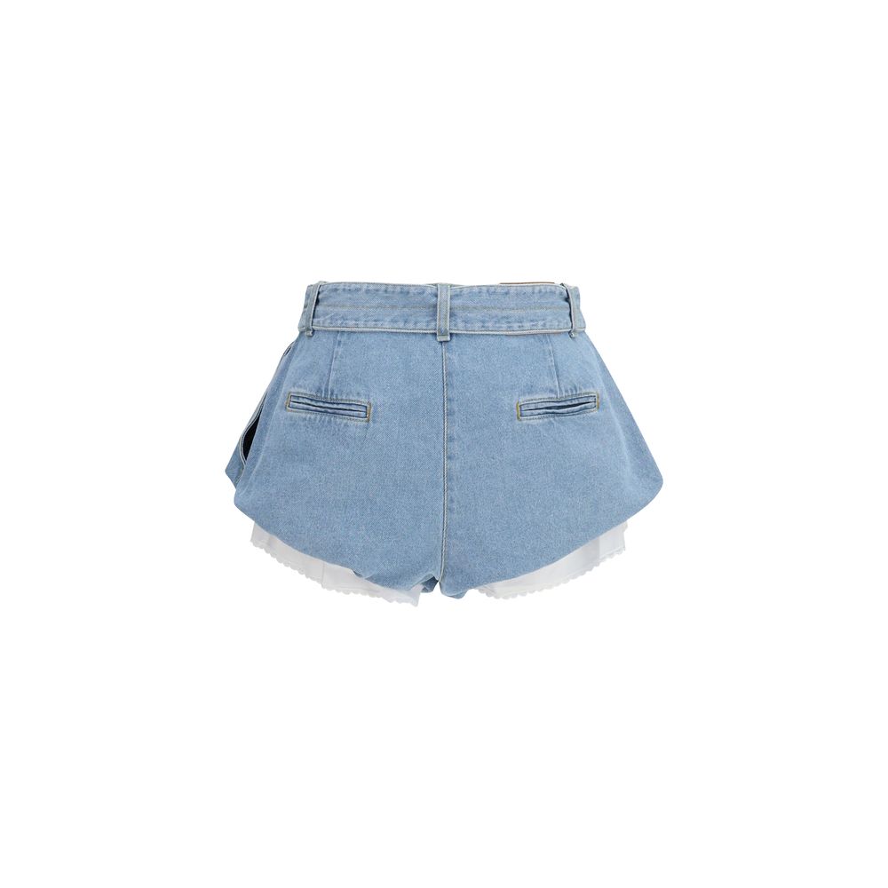 Magda Butrym Blue Cotton Bermuda Women's Shorts