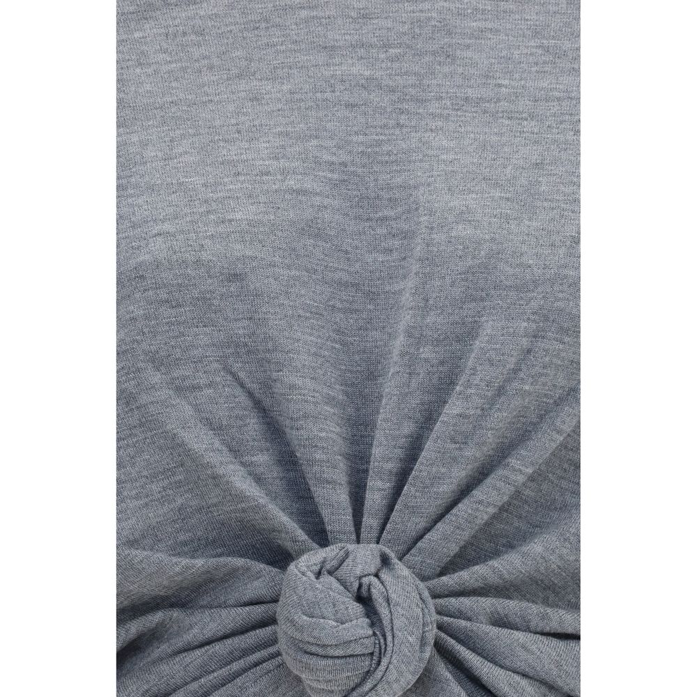 Magda Butrym Gray Wool Oves Aries Long Sleeve Women's T-Shirt