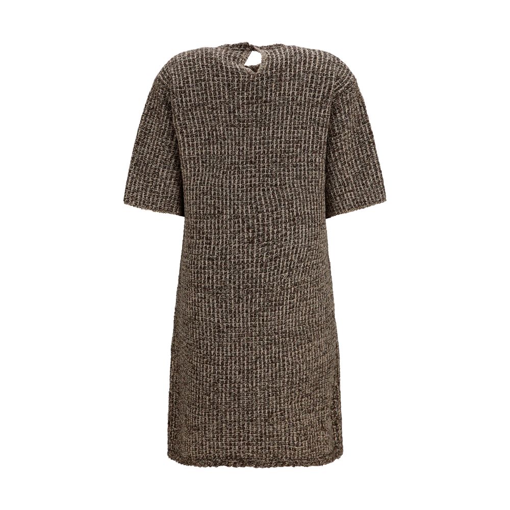 Fabiana Filippi Brown Wool Oves Aries Casual Women's Dress