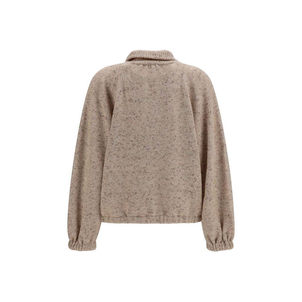 Fabiana Filippi Beige Wool Oves Aries Women's Bomber
