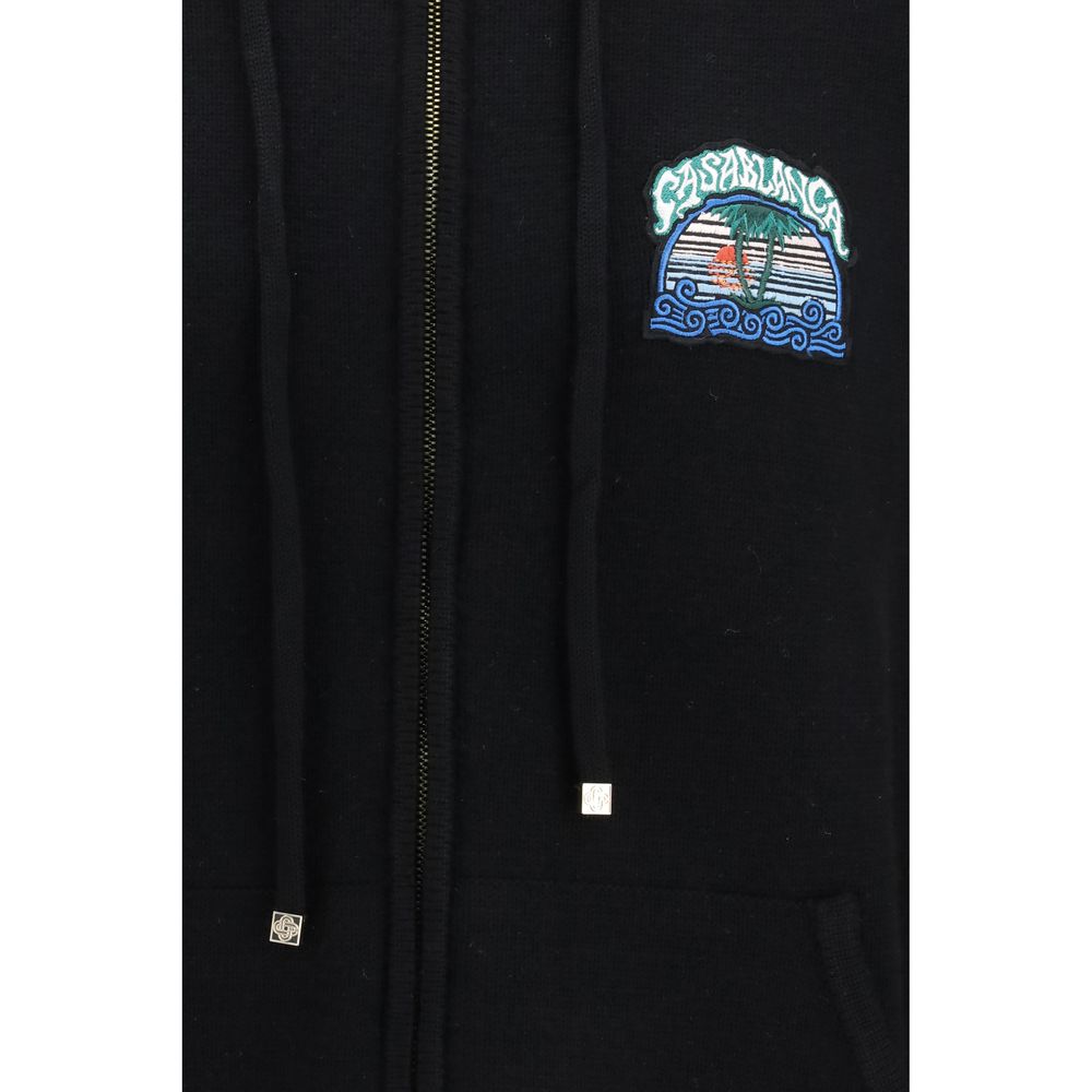 Casablanca Black Wool Oves Aries Men's Sweatshirt