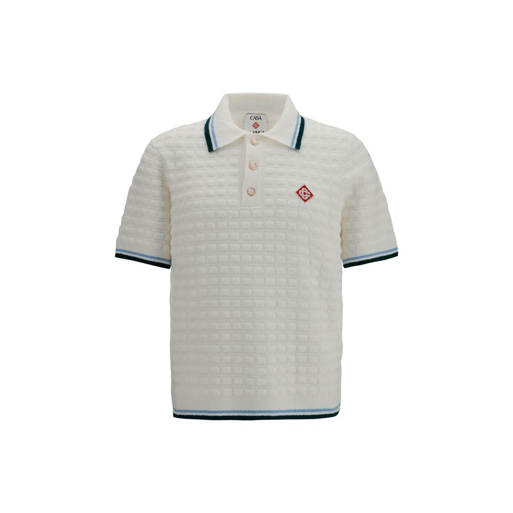 Casablanca White Cotton Polo Men's Shirt