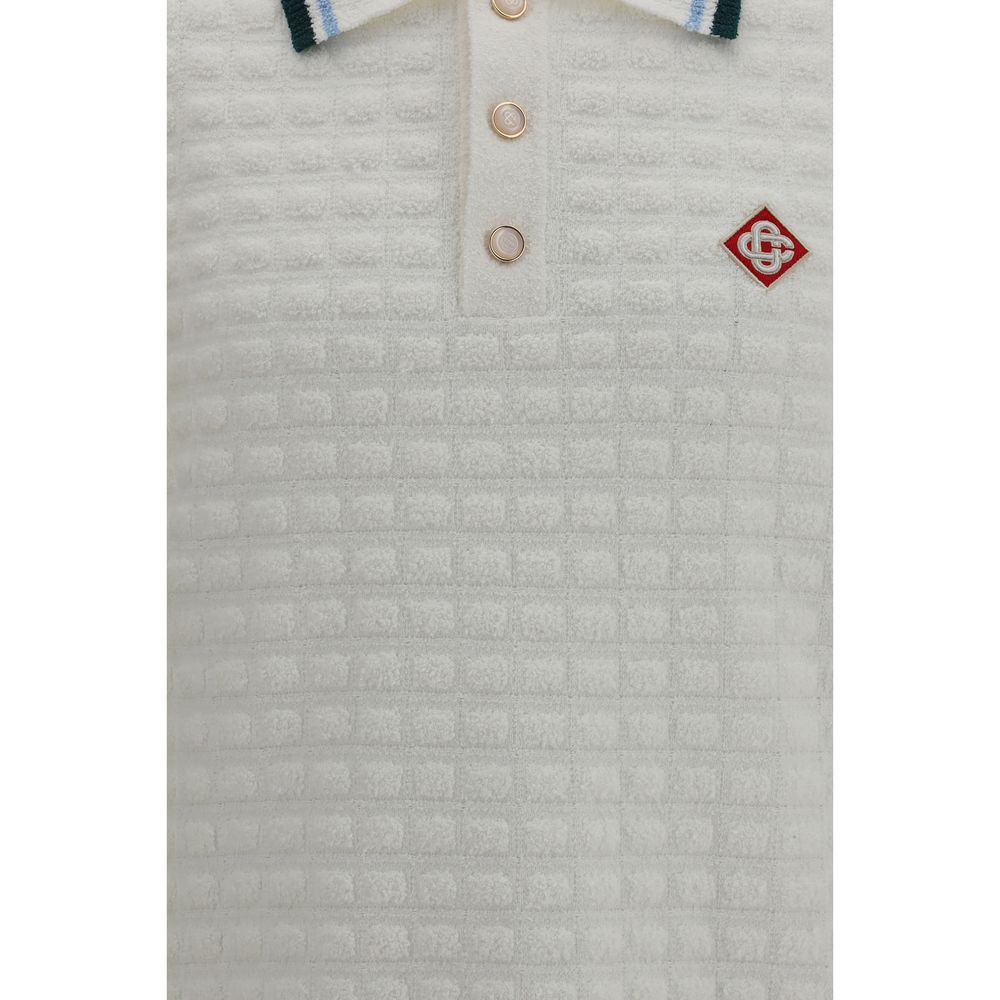 Casablanca White Cotton Polo Men's Shirt
