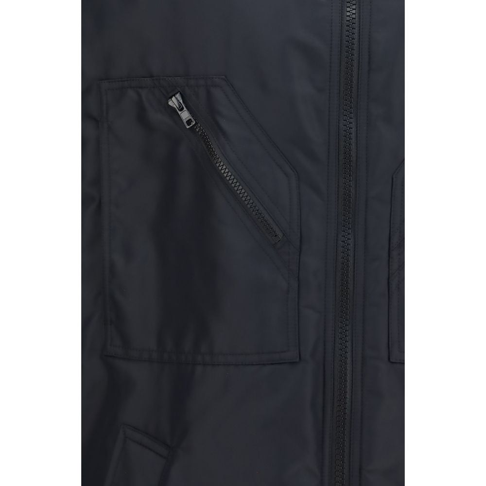 MM6 Black Polyamide Sleeveless Women's Jacket