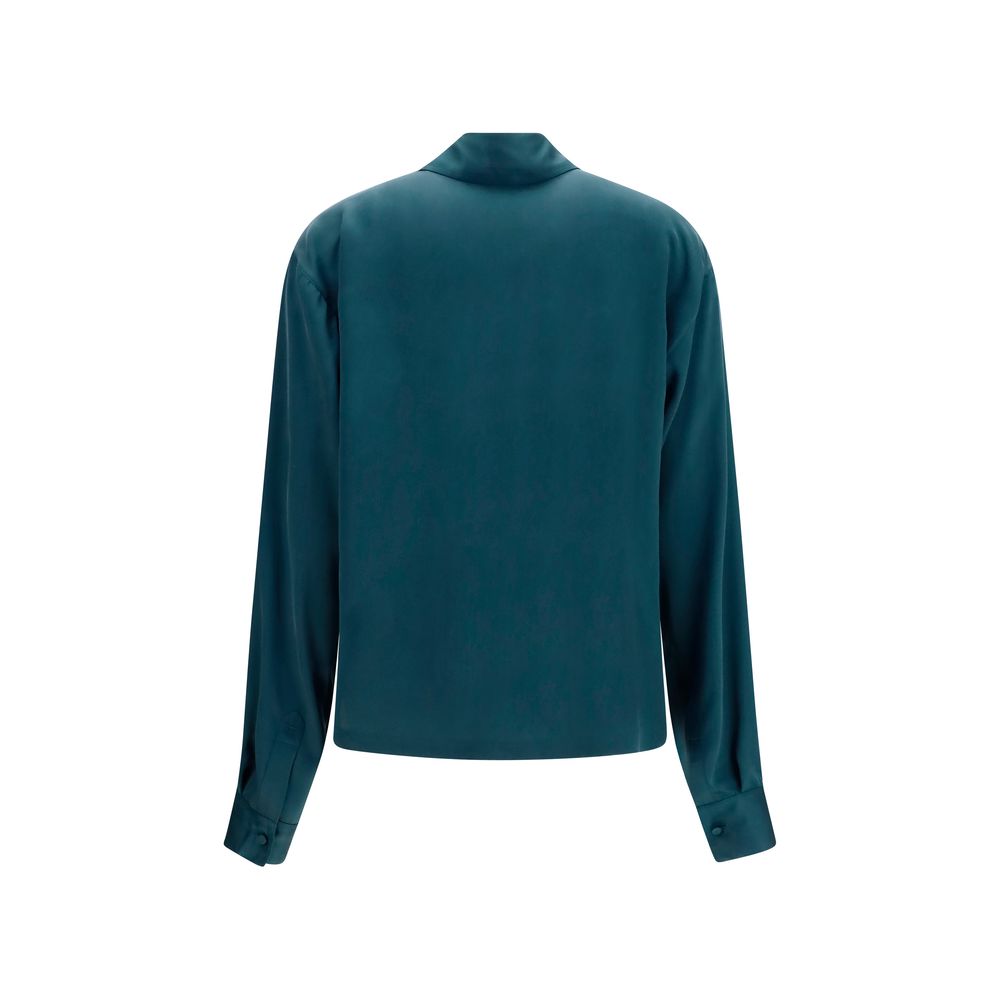 Tom Ford Blue Silk Dress Women's Shirt