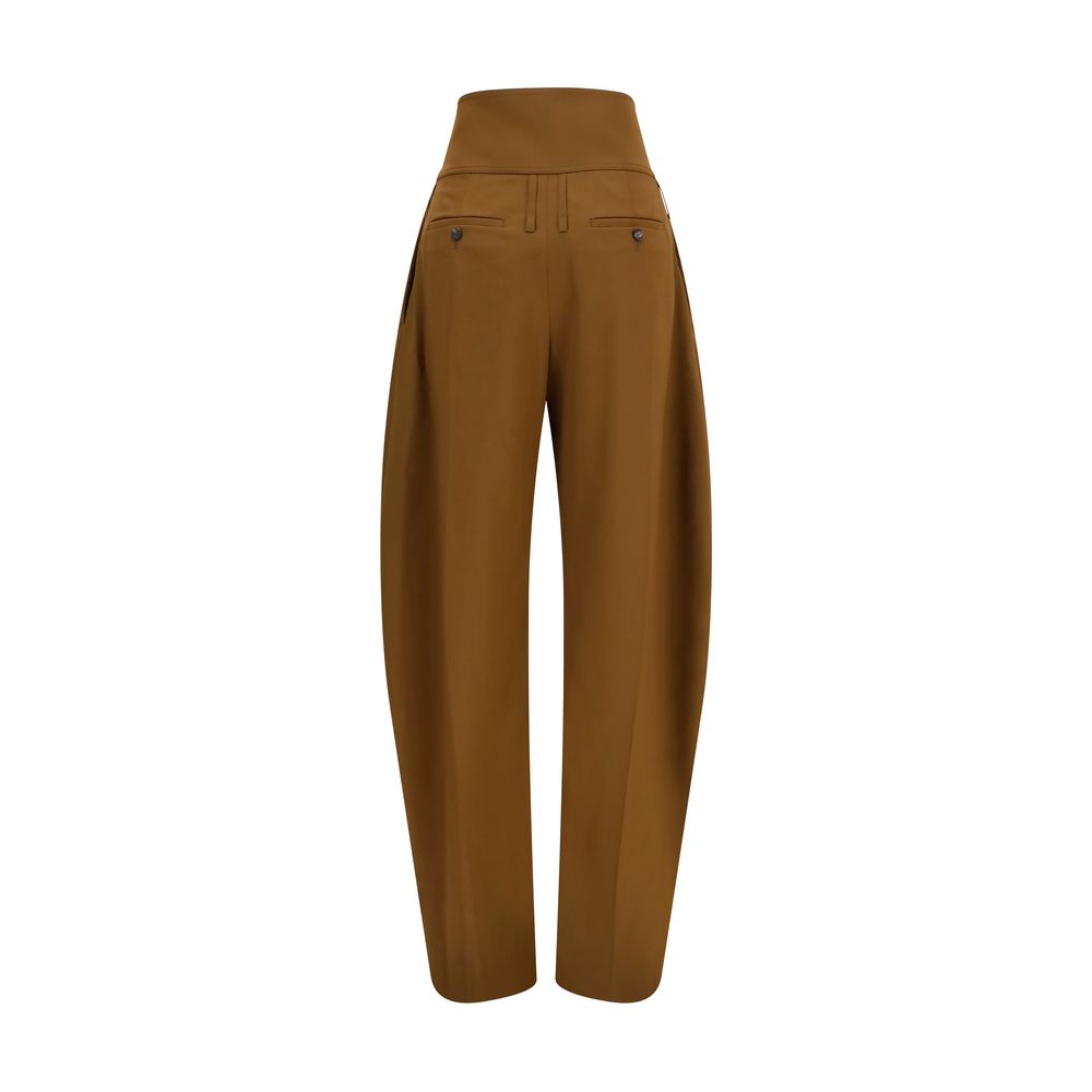 Ferragamo Brown Wool Oves Aries Casual Women's Pants